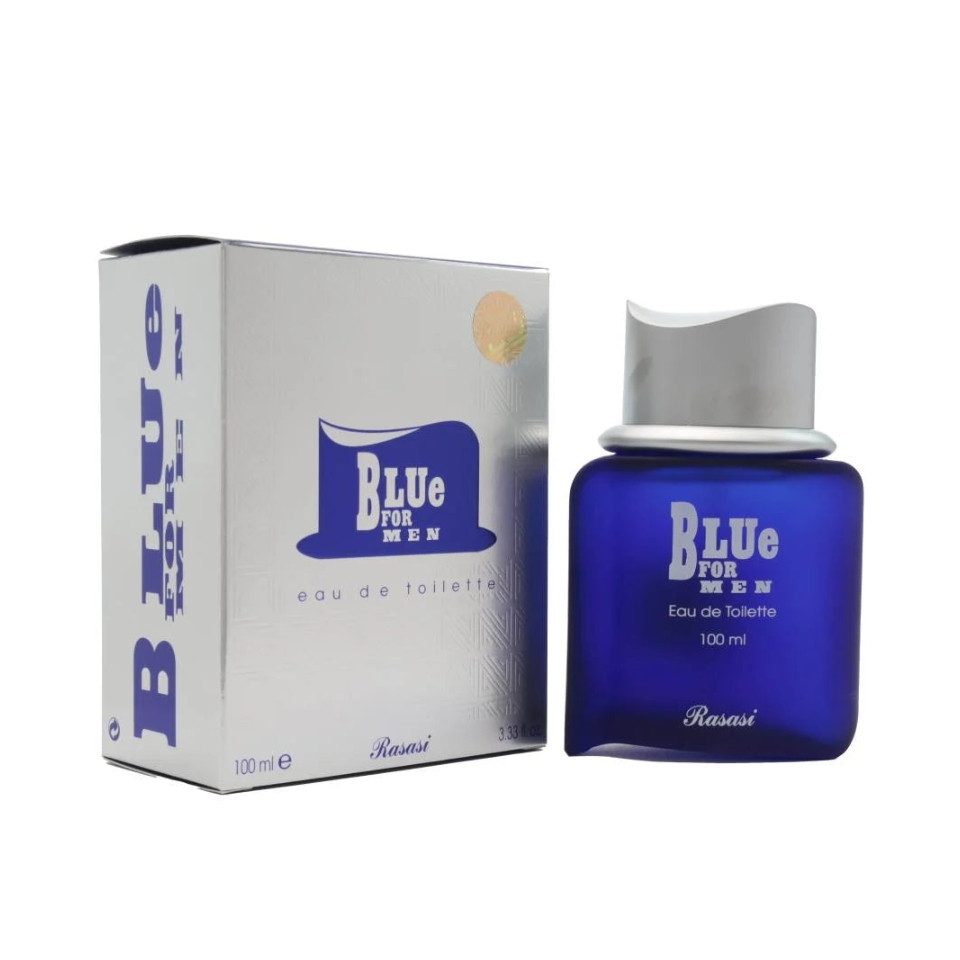 Rasasi Eau de Toilette Blue for Men - 100 ml, Frischer Herrenduft mit Mandarine & Minze