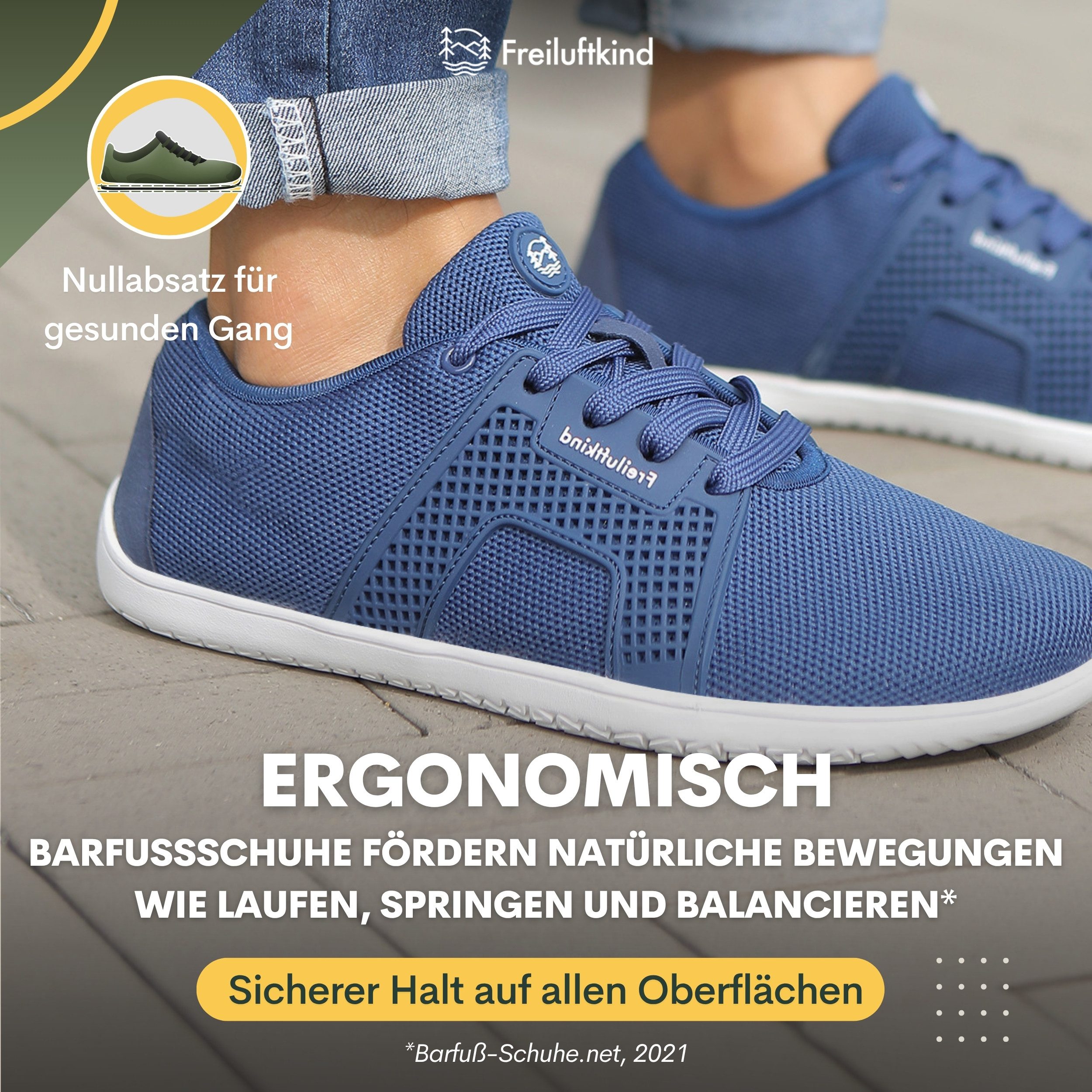 Freiluftkind Hokkaido – gesunde Barfußschuhe Sneaker - Entlastung für Gelenke Sneaker – Bild 4 von 5
