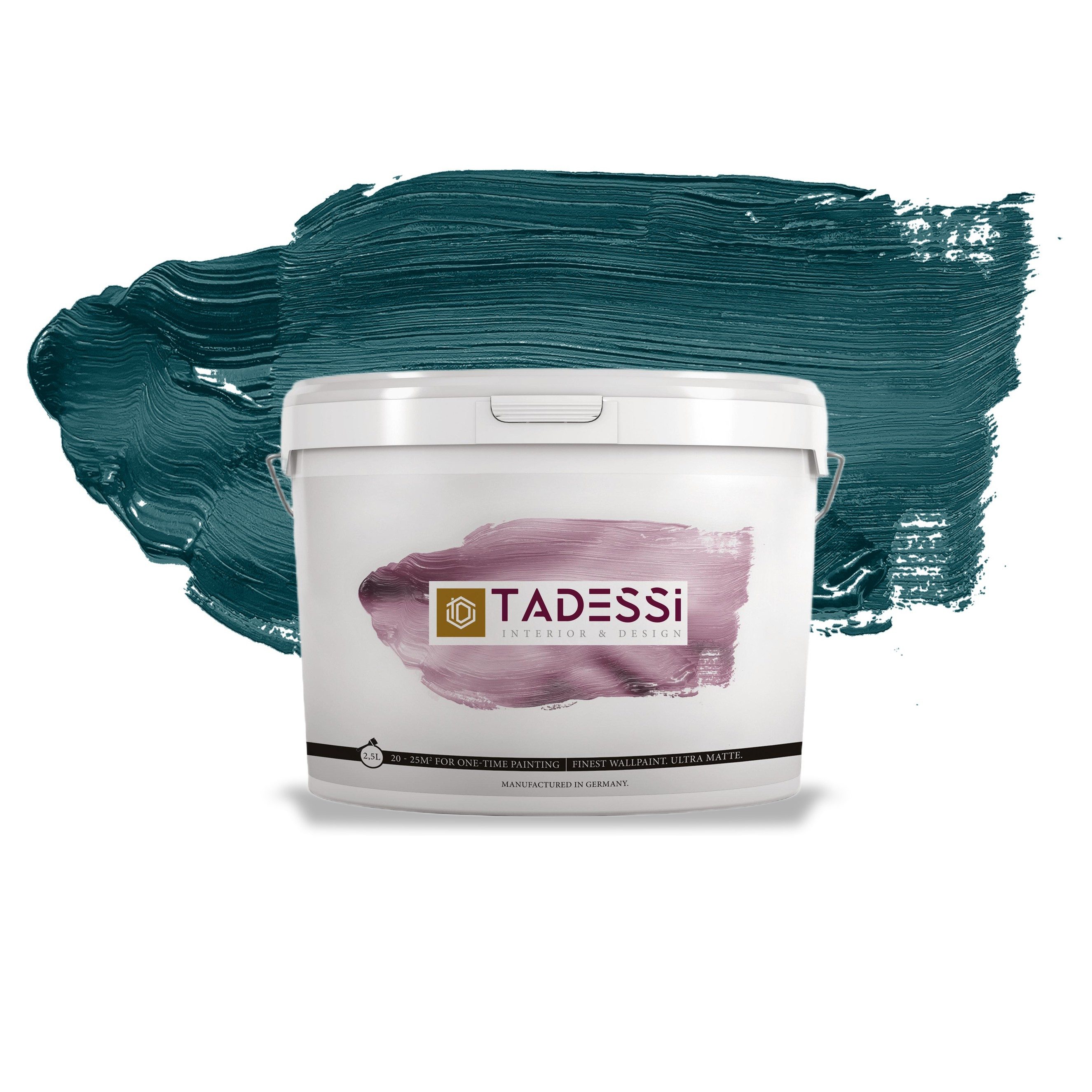 Tadessi Wandfarbe TADESSI Color Vista - Wandfarbe Grün - Petrol - Matte Innenfarbe -