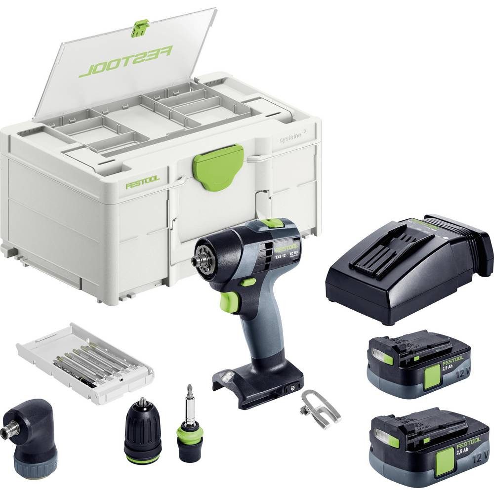 FESTOOL Akku-Schrauber TXS 12 2,5-Set Akku-Bohrschrauber 10.80 V 2.50 Ah inkl. Akku, inkl., inkl. Akku, inkl. Ladegerät