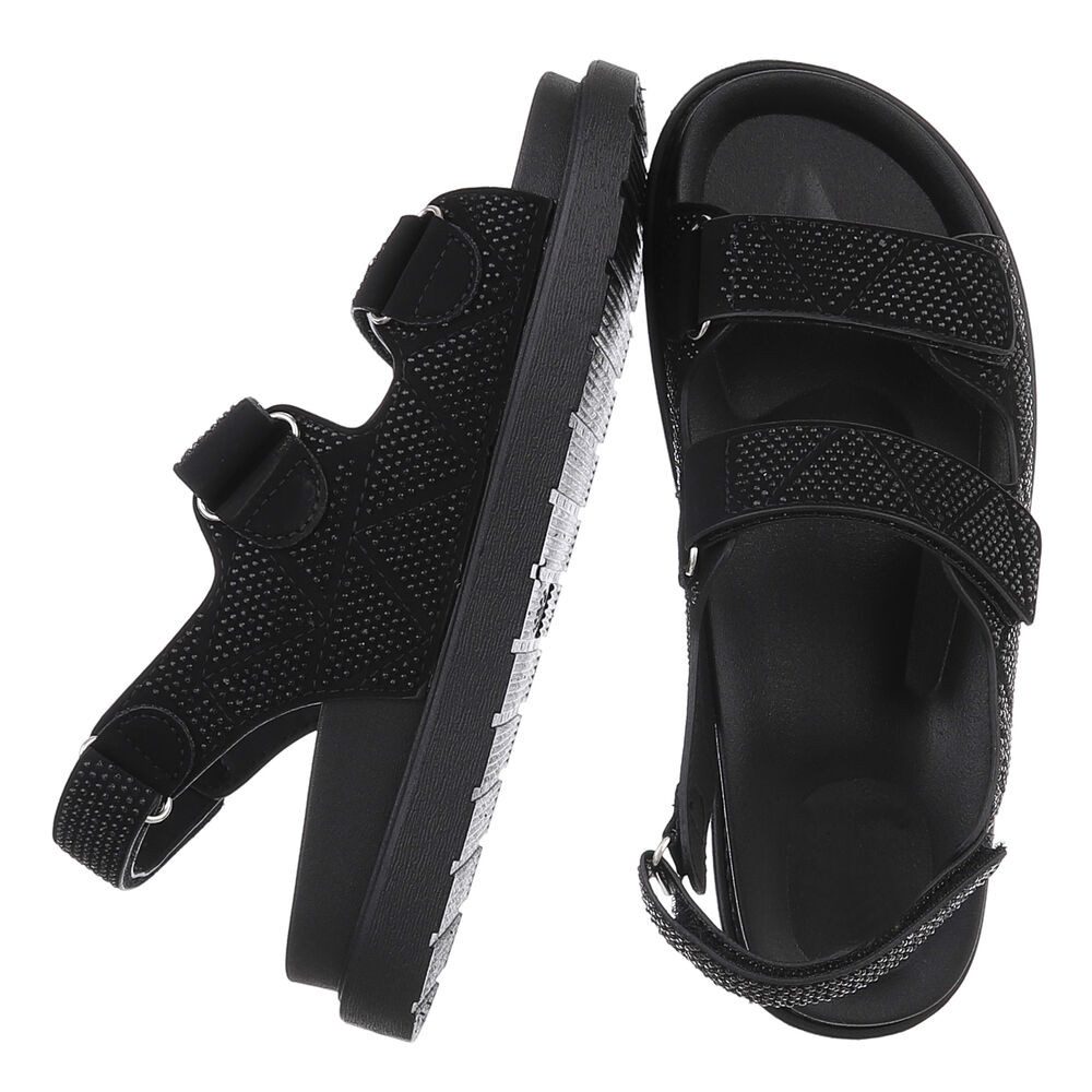 Ital-Design Stylische Damen Sandalen mit Klettverschluss günstig online kaufen