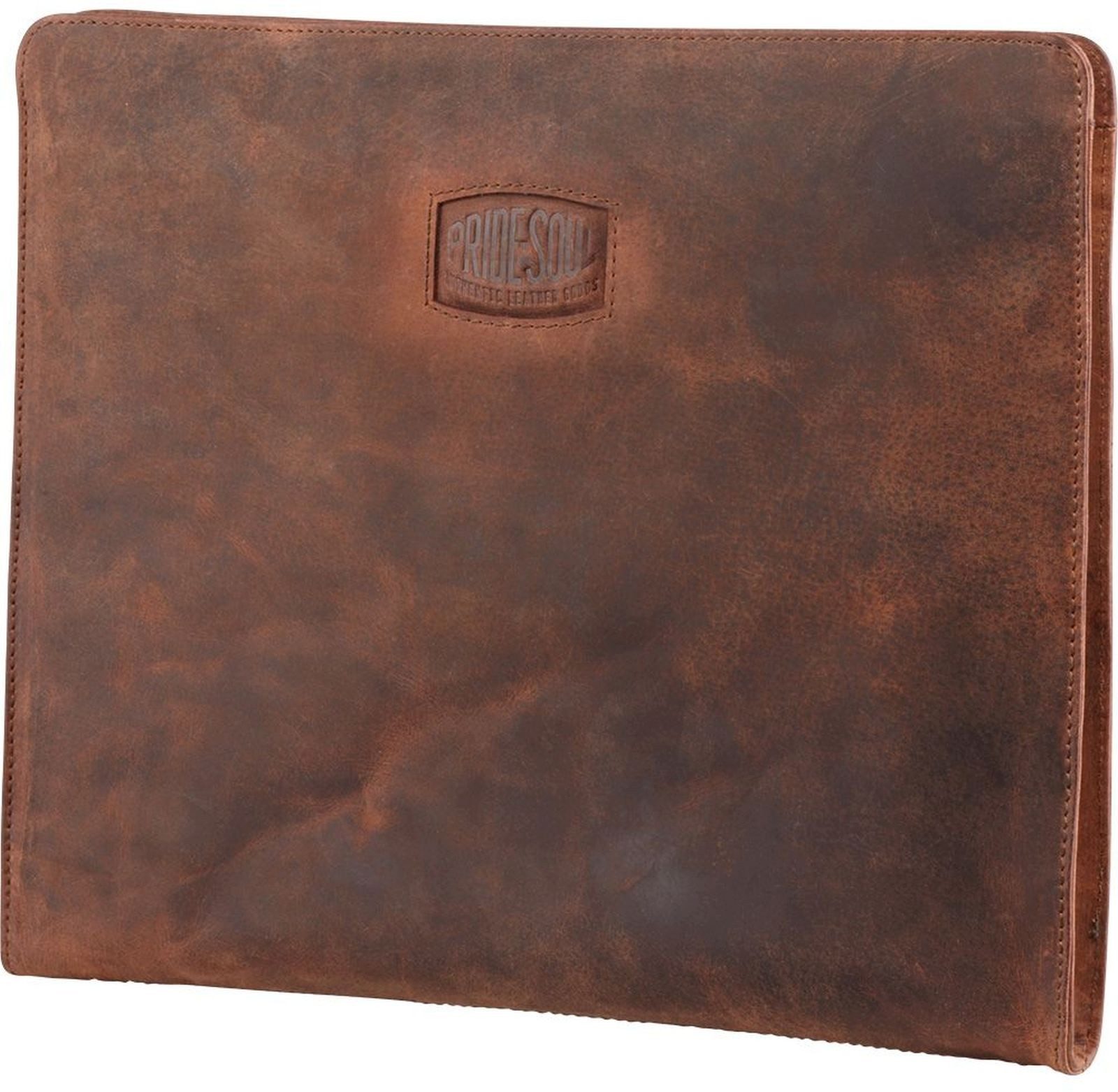 Umhängetasche Collegemappe Nova 350x285x35mm Leder braun.