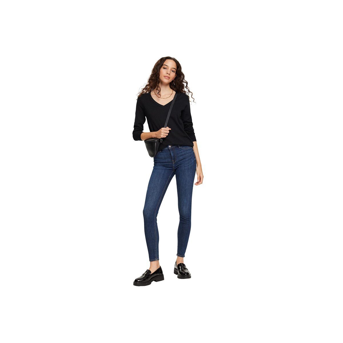 mittel-blau 5-Pocket-Jeans (1-tlg) Esprit