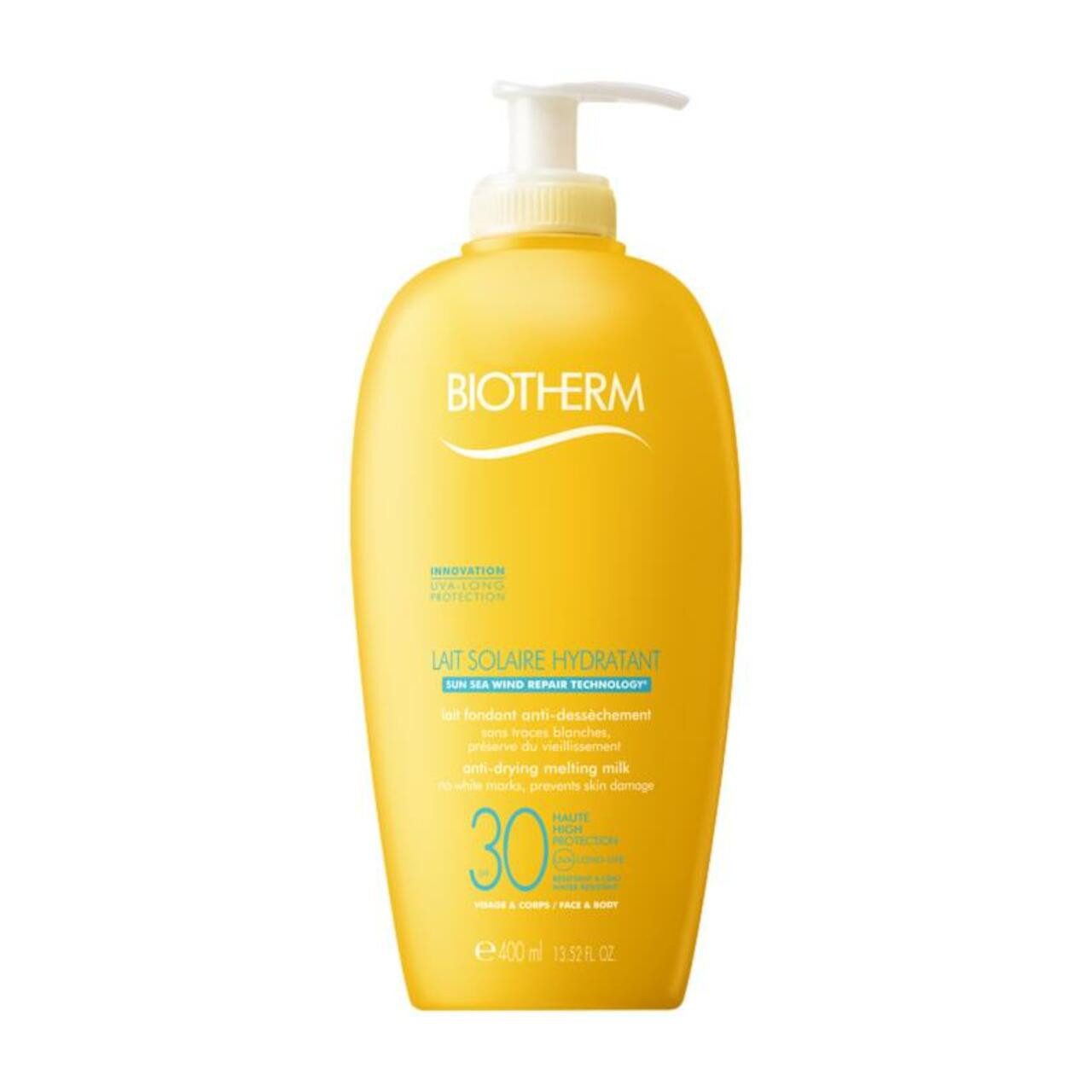 BIOTHERM Sonnenschutzmilch Sun Lait Corporel SPF 30, Schnell einziehende Textur – Leicht und ohne klebr