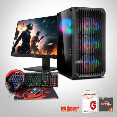 Memory PC Gaming-PC-Komplettsystem (23,80", AMD Ryzen 5 5600G, Onboard Grafik, 16 GB RAM, 1000 GB SSD)