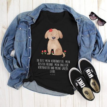 Mr. & Mrs. Panda T-Shirt Hund Dame - Schwarz - Geschenk, Liebe, Lustiges T-Shirt, T-Shirt mit (1-tlg)