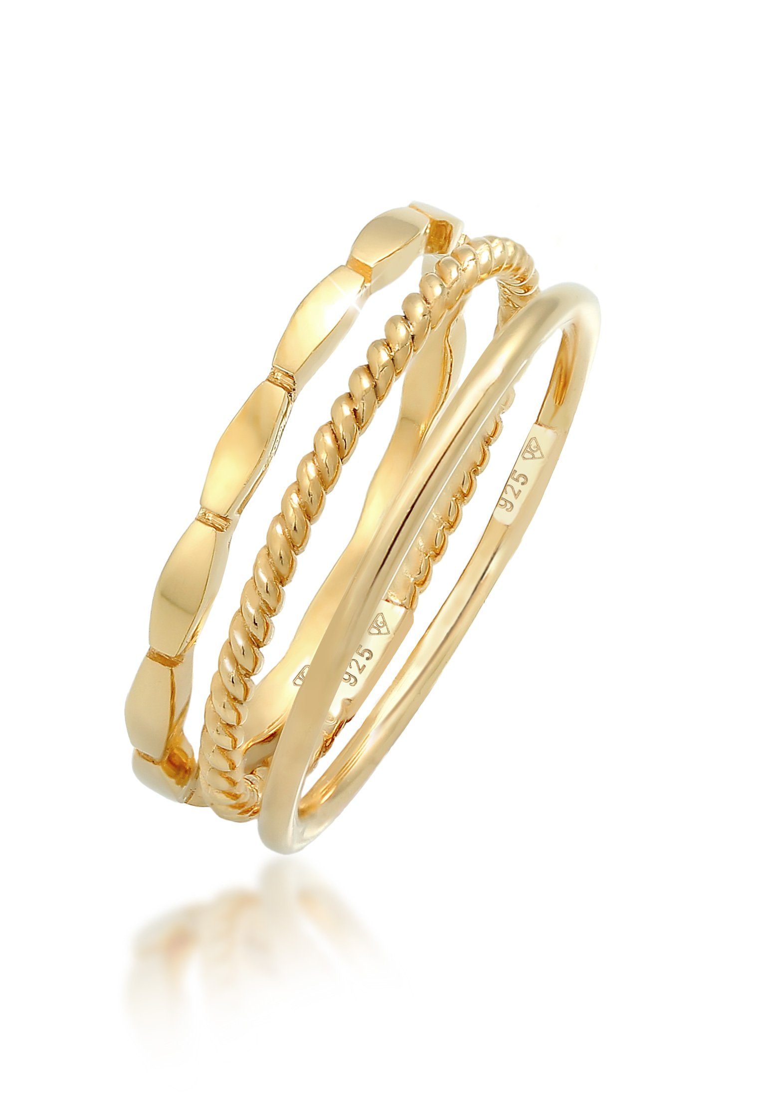 ELLI Ring-Set Stapelringe Stacking Bandring 3er Set 925 Silber Geo mehr
