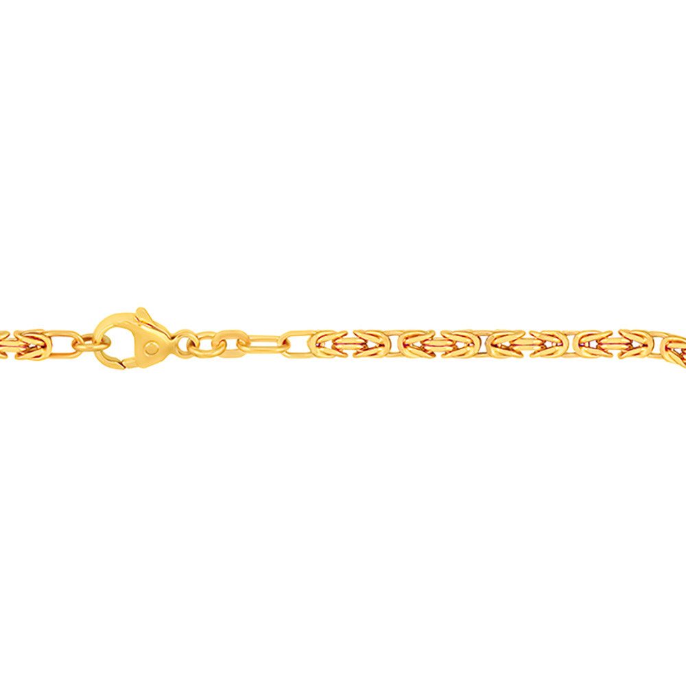 HOPLO Goldarmband Goldkette Königskette Länge 18,7cm - Breite 2,8mm - 333-8 Karat Gold, Made in Germany