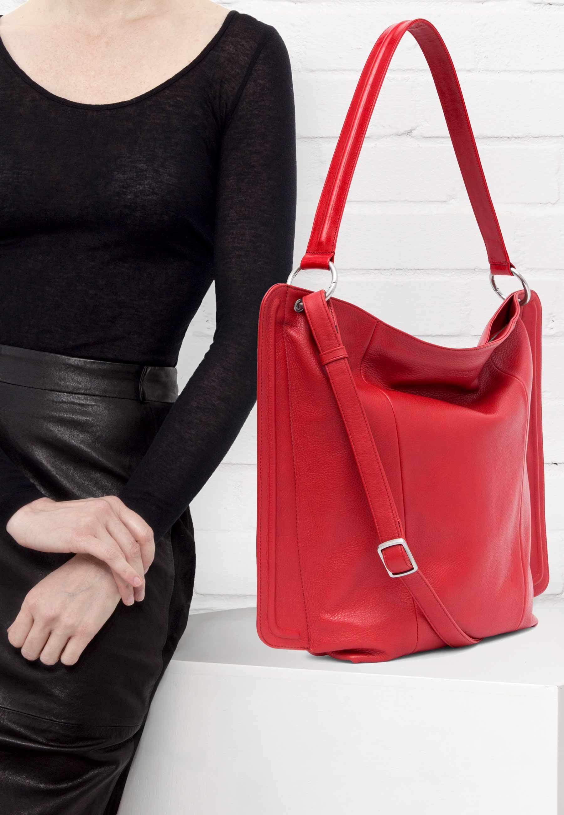 Schulterriemen rot GRETCHEN Shopper, Lyra abnehmbarem Schultertasche mit