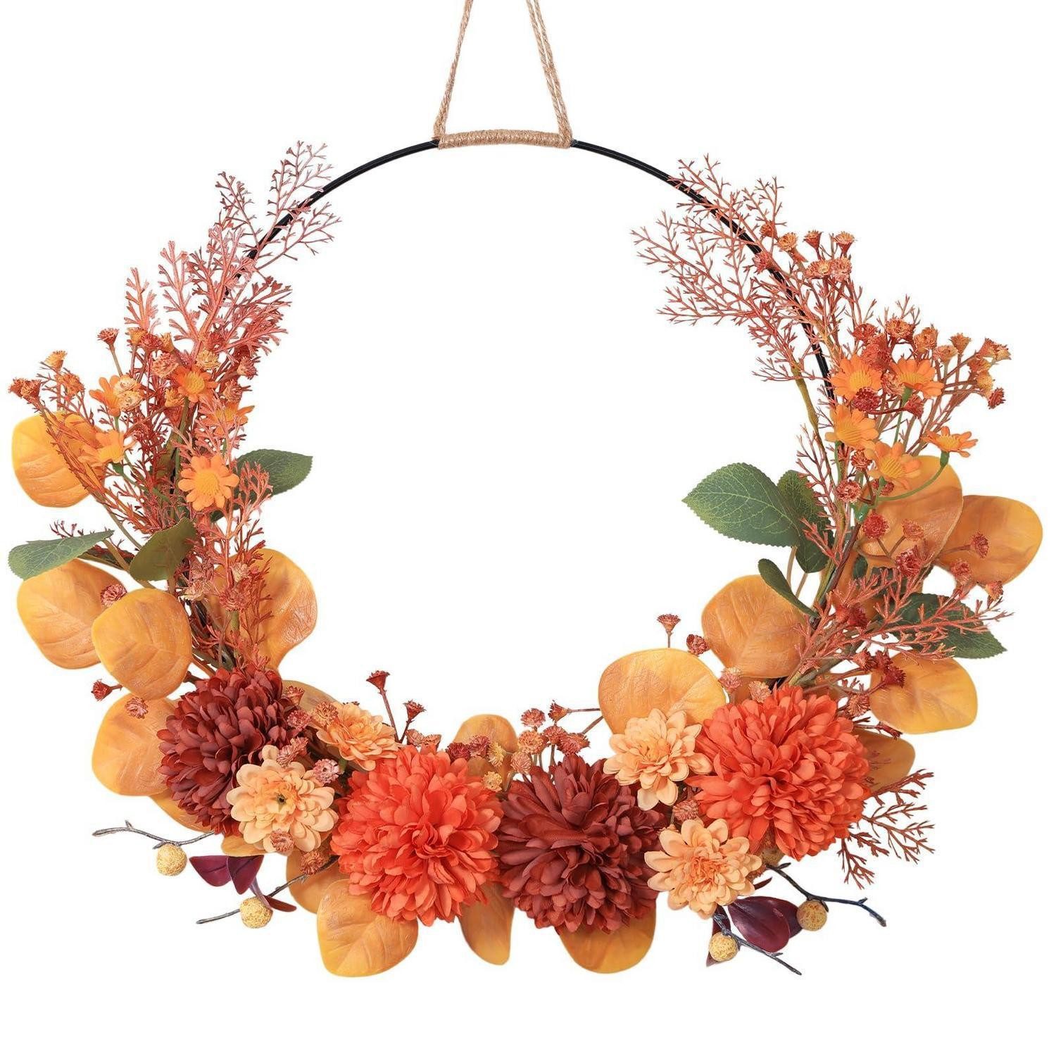 LuxusKollektion Dekokranz Herbstkranz Türdeko Orange