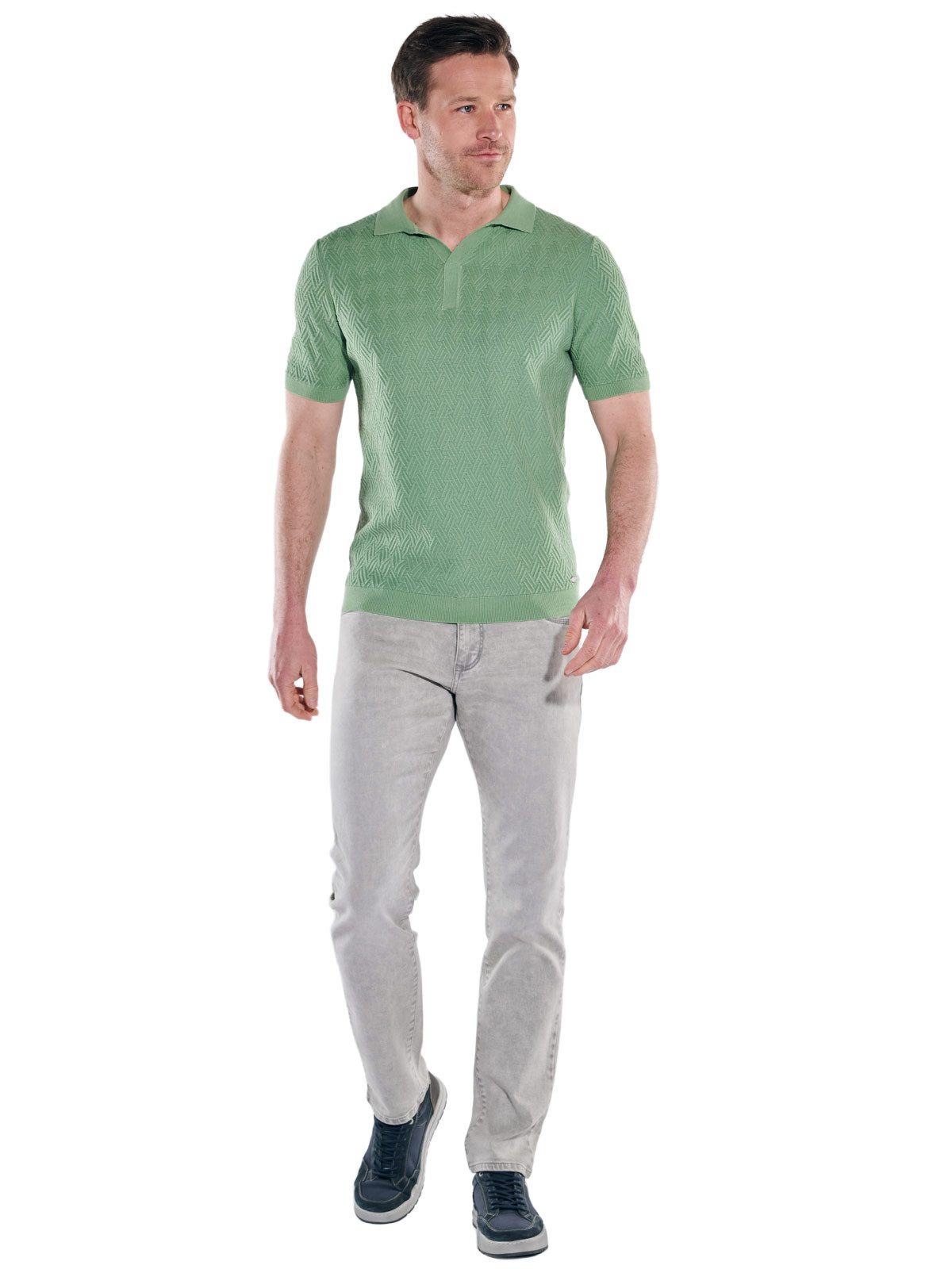 Engbers Poloshirt Herren Strick Polo-Shirt, Gruen