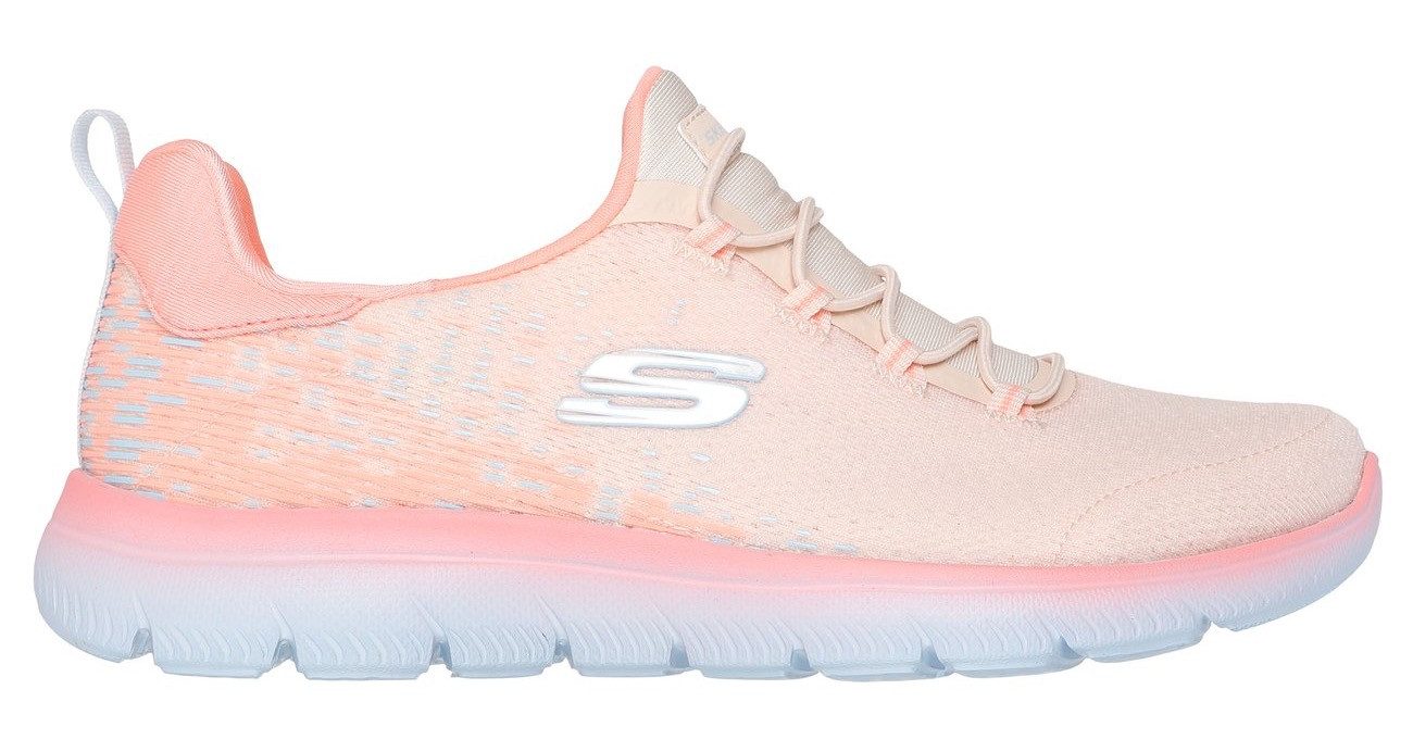 Skechers SUMMITS Slip-On Sneaker, Trainingsschuh, Sneaker, Slipper, Halbschuh mit Bungee-Verschluss