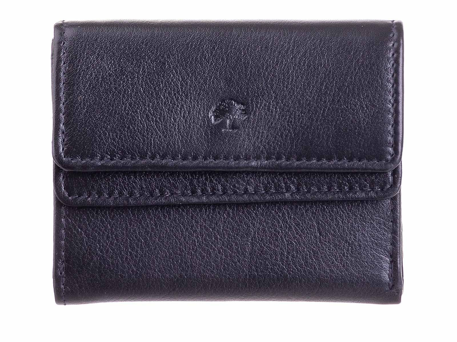 Prato Geldbörse Geldbörse Portemonnaie B38-K-RFID glattes Rindleder (1 Stück, 1-tlg., B/H/T)ca. 10/8/2 cm)