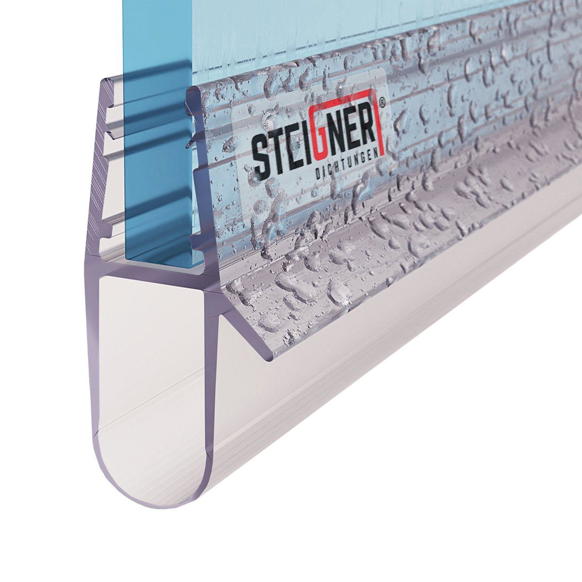STEIGNER Duschdichtung 30cm Gerade PVC Ersatzdichtung für Dusche, L: 30 cm, (1 Stück Packung, Einzeldichtung), Glasstärke 5/6/ 7/8 mm Model: UK17