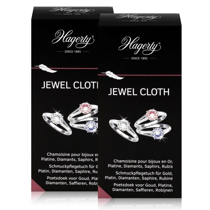 Hagerty Hagerty Jewel Cloth - Schmuckpflegetuch für Gold Diamanten 36x30cm (2 Reinigungstücher