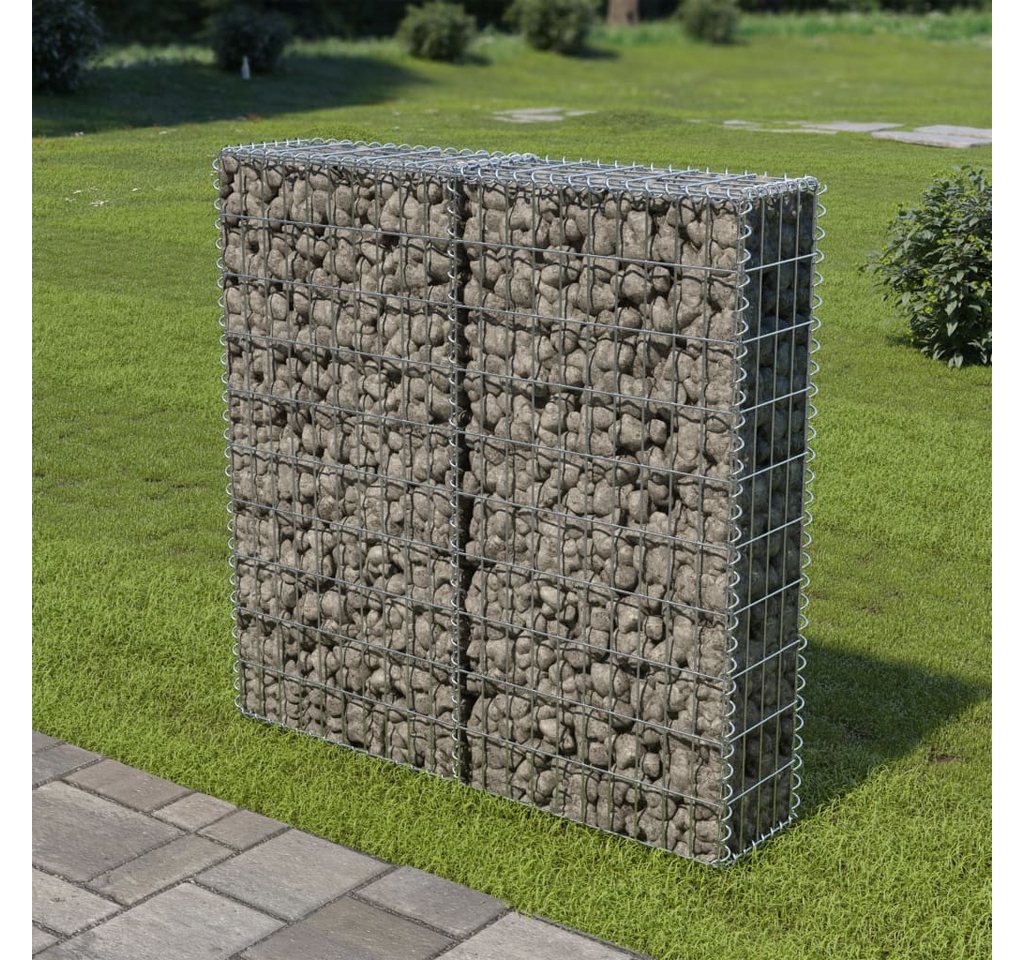 Thumbnail - DOTMALL Gabionenzaun Gabionenwand mit Abdeckung Verzinkter Stahl 100×20×100 cm