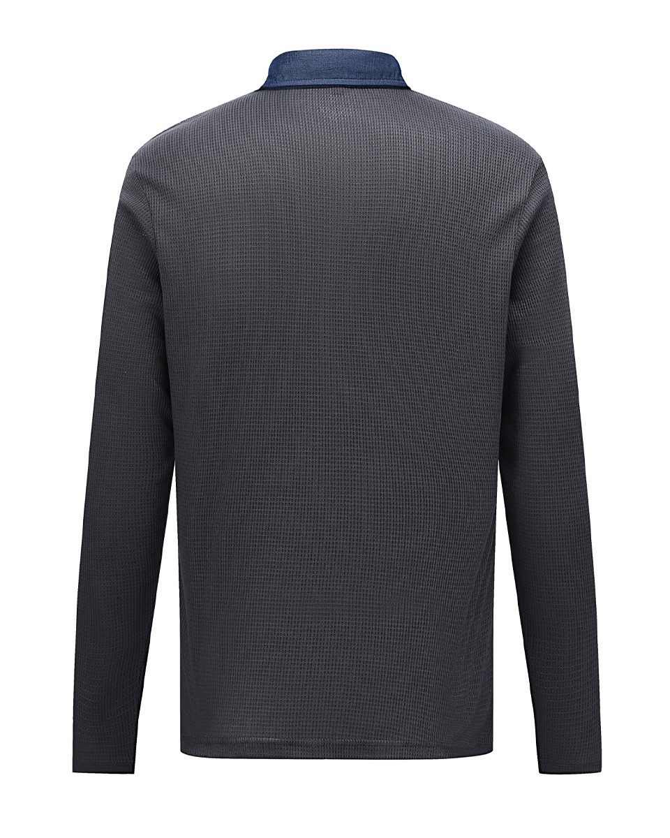 Allthemen Poloshirt Herren langarm Poloshirt mit Brusttasche Polohemd mit K günstig online kaufen