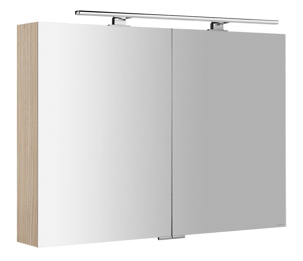 Sapho Spiegelschrank MIRRÓ Spiegelschrank mit LED Beleuchtung, 100x70x16cm, Ulme Bardini Sapho-MC100-0013