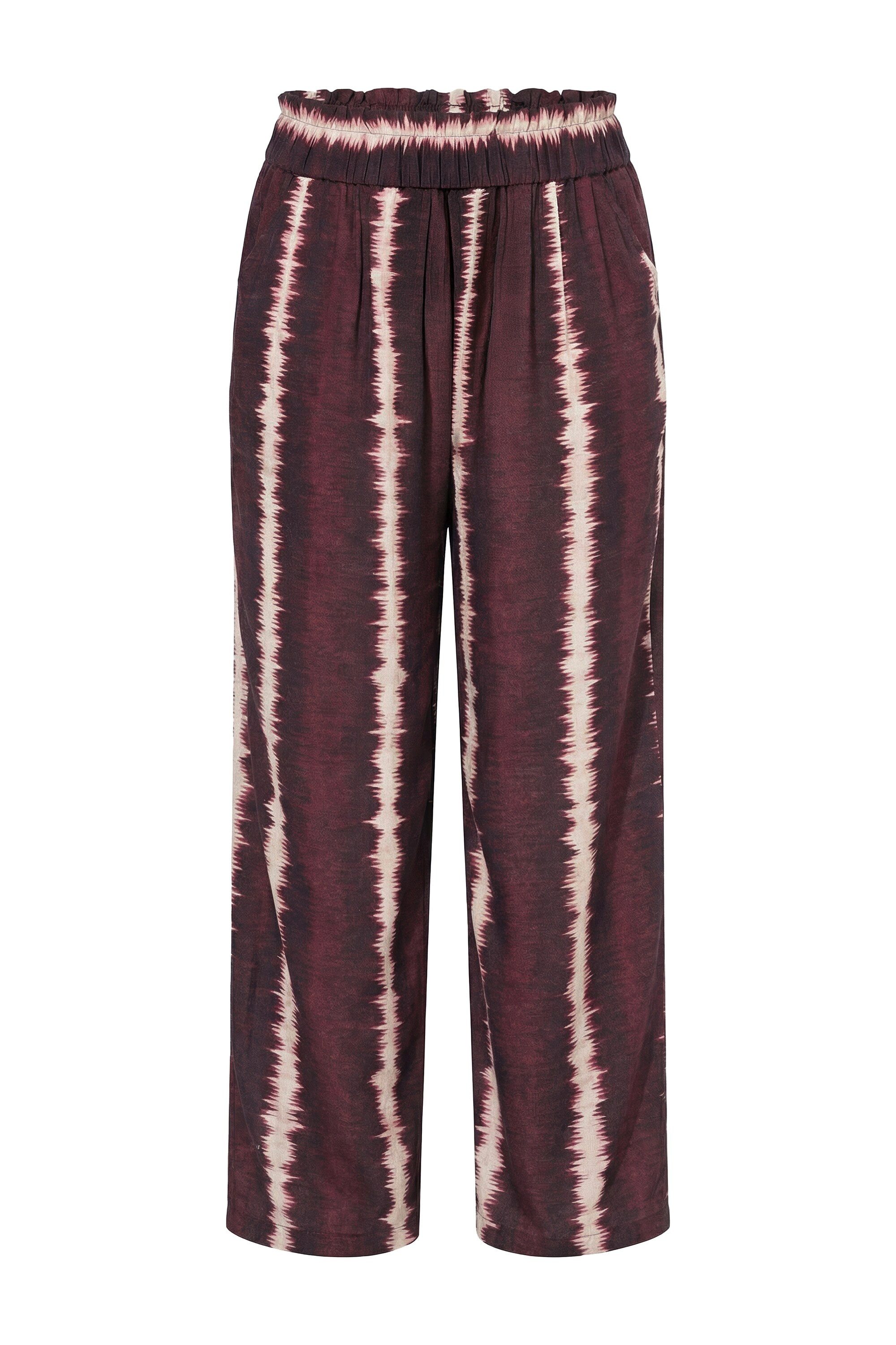 Studio Untold Schlupfhose Palazzohose Wide Legs Batik-Stripes günstig online kaufen