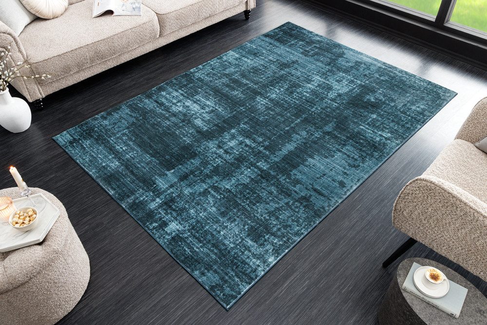 riess-ambiente Designteppich SOFT TOUCH 230x160cm blau · Indoor Kurzflor-Teppich, rechteckig, Höhe: 8 mm, Wohnzimmer · Fußbodenheizung-geeignet · pflegeleicht · – Bild 2 von 5