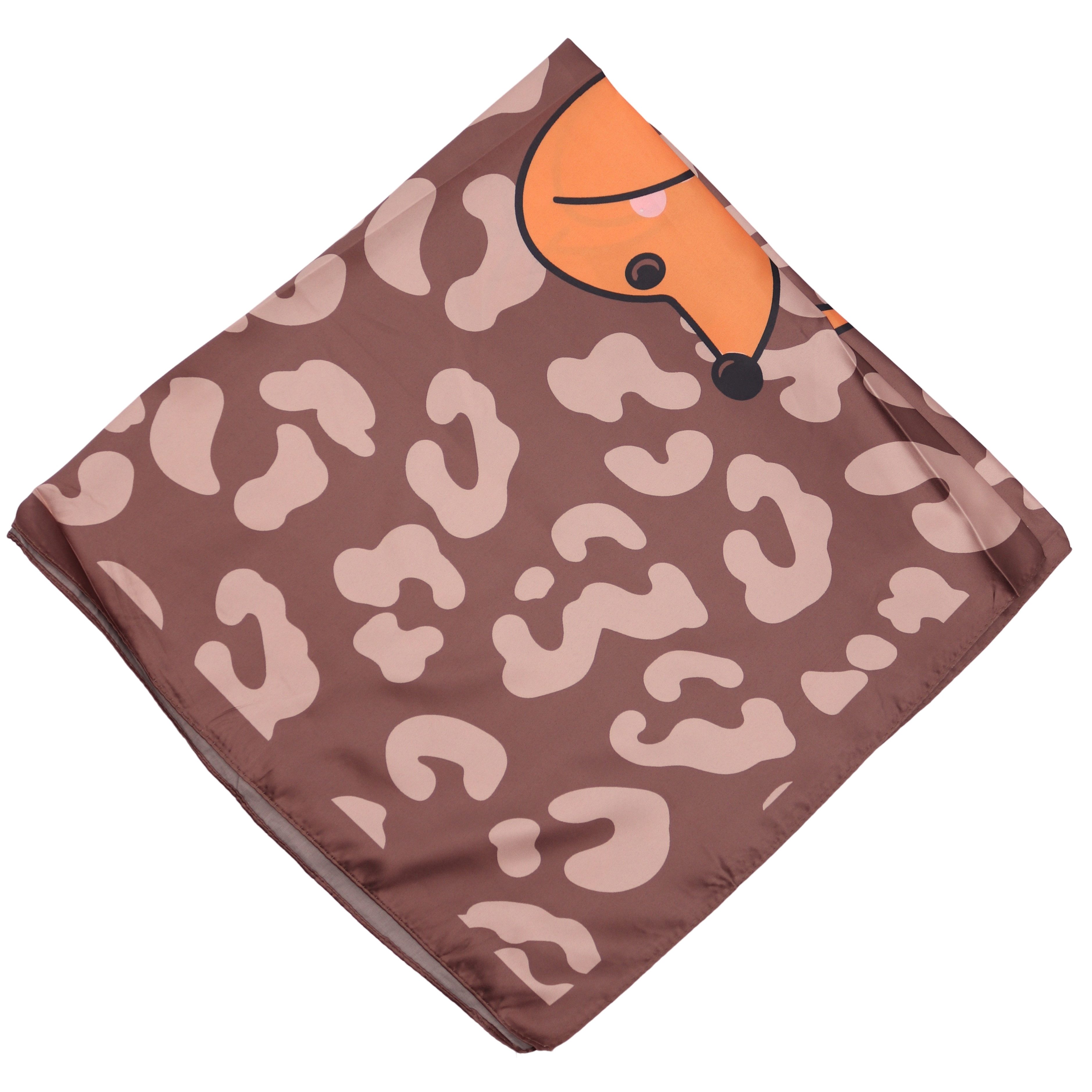 MIRROSI Nickituch Damen Halstuch mit Dackel-Print, Leo-Muster, (Leichtes Tuch in Herbstfarben), Damen Halstuch deal für Frühling,Sommer, Herbst