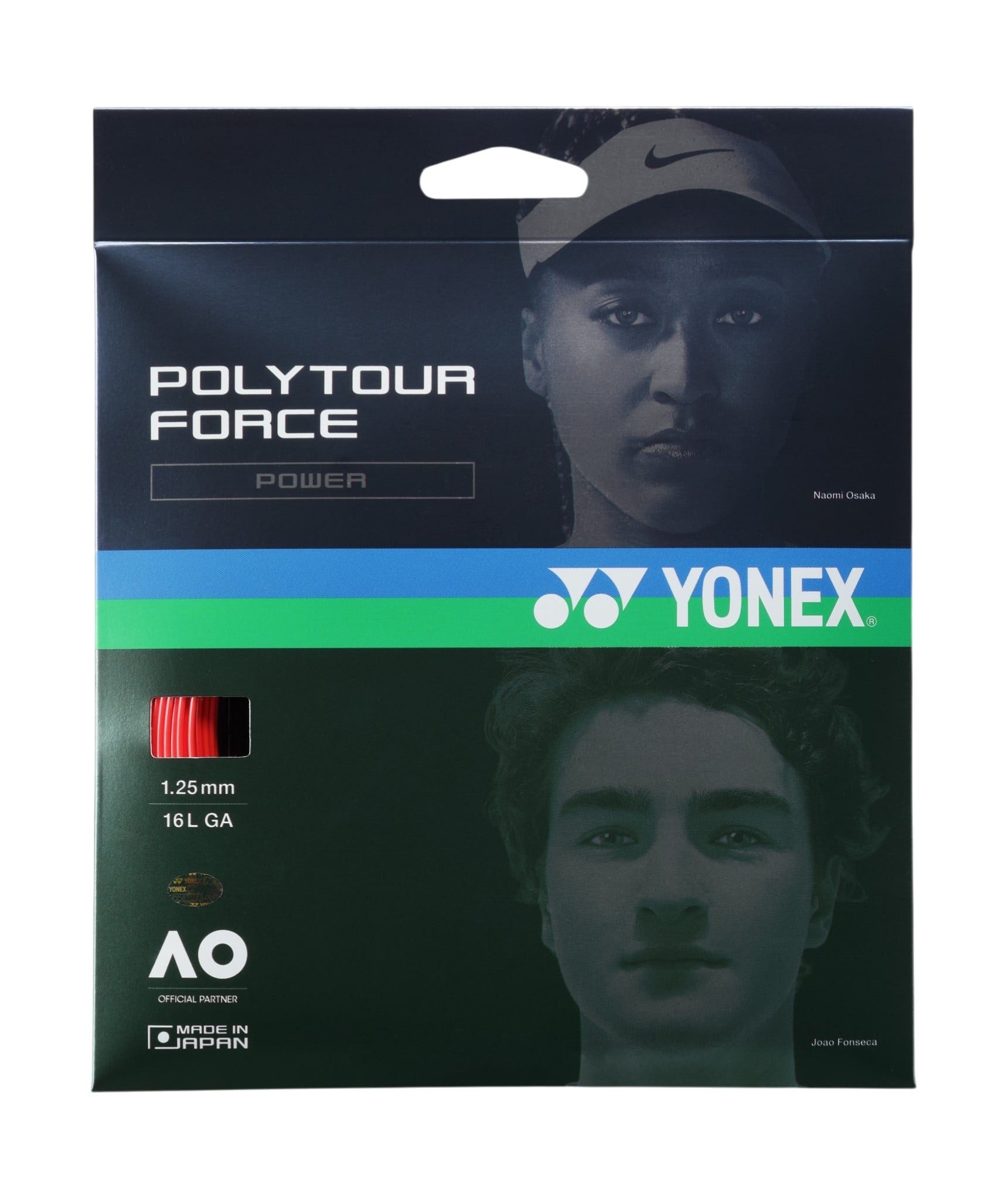 Tennissaite Poly Tour Force (Haltbarkeit+Power) rot 12m Set