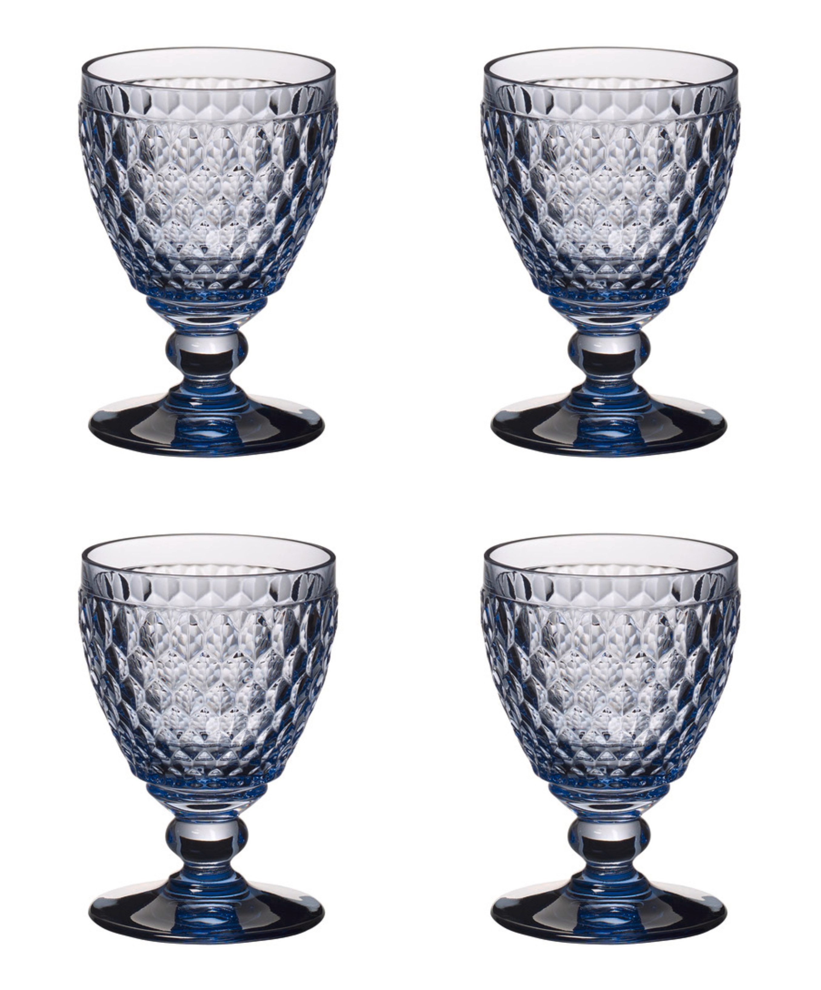 Villeroy & Boch Weinglas Boston Coloured, Kristallglas, Spülmaschinengeeignet, Blau, Boston, H: 12cm
