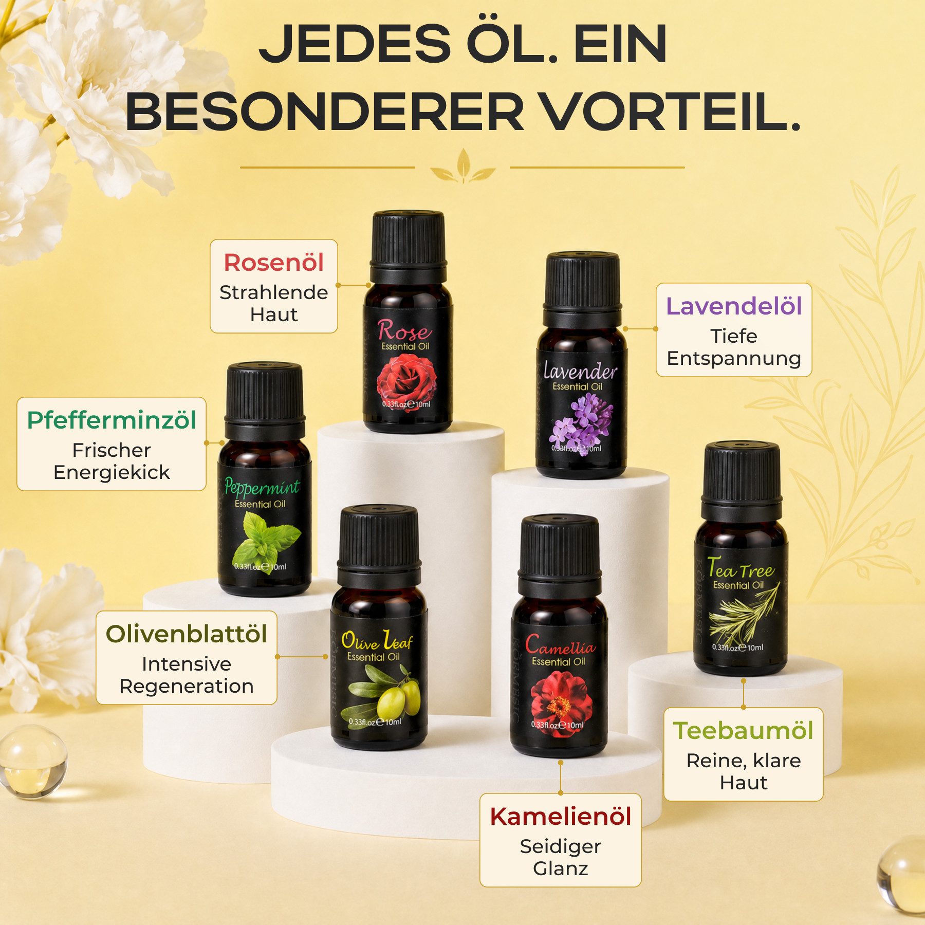 KORMESIC Duftöl Ätherische Öle Raumduft Duftöl Diffuser Massageöl Aromaöl KORMESIC, Biologisch, Diffuser, Luftverbesserer