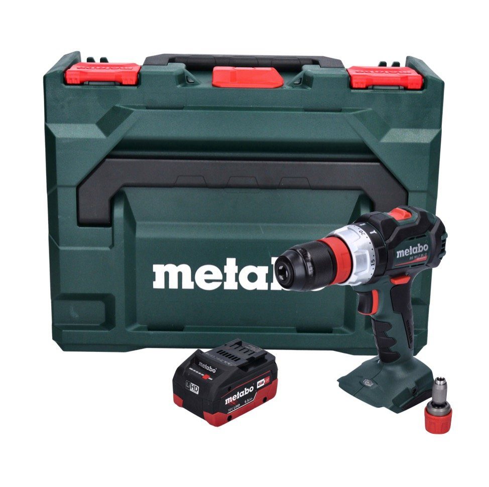 Bohrschrauber BL 18 V BS + 1x Säulenbohrmaschine metabo Akku 75 LT Q Brushless Akku A 5,5 Nm 18