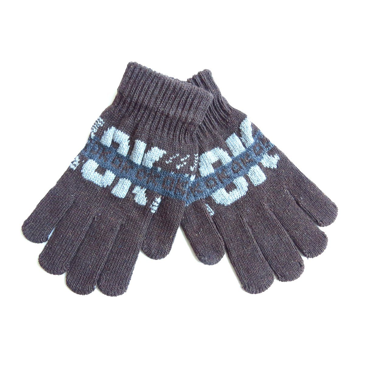 Unisex Winter Onesize Originelli Fütterung:Ungefüttert Strickhandschuhe Sonia Strickhandschuhe braun Statement Finger OK