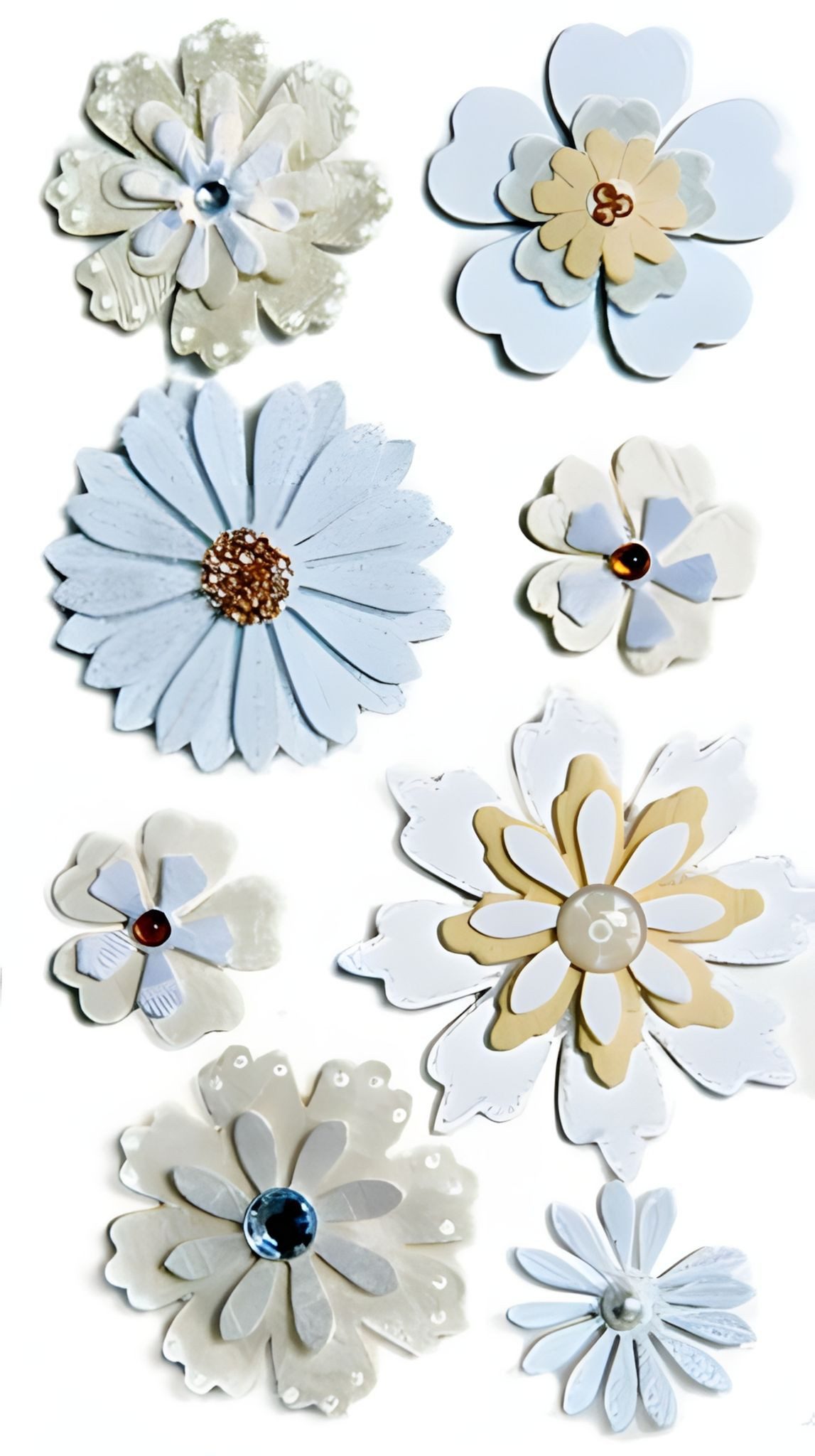 Heyda Sticker HEYDA 203780708 Stick-On's-MixBlumen 75 x165 cm weiss