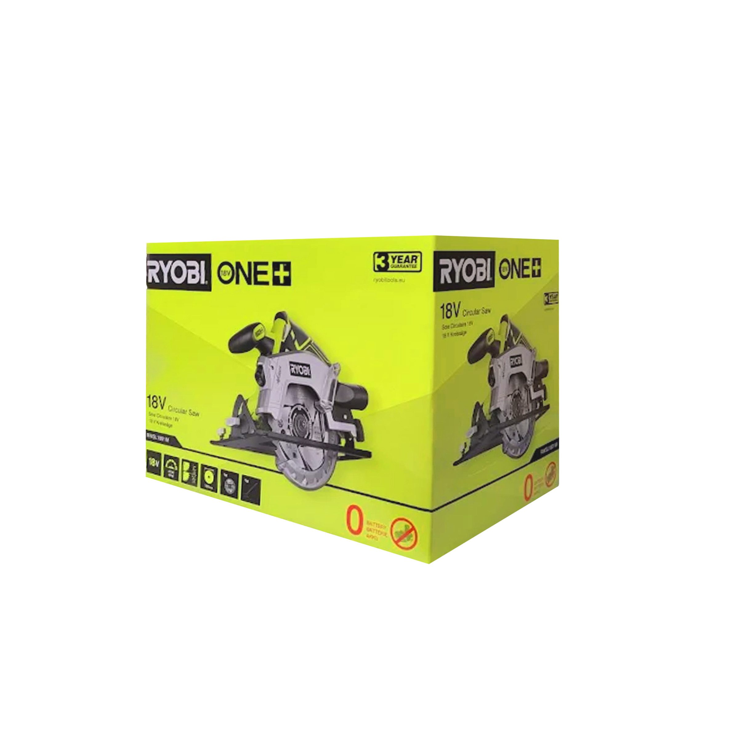 RYOBI Akku-Handkreissäge Ryobi RWSL1801M 18 V ONE+ Akku-Kreissäge, Laser, 150 mm (ohne Akku), 1-St.