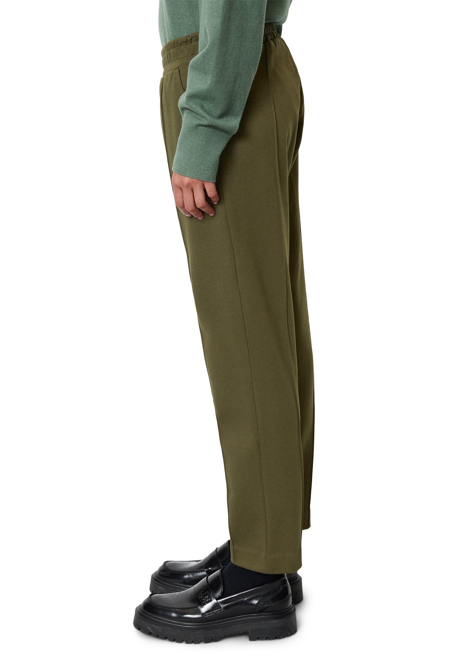 Marc O'Polo Interlock-Qualität aus mit grün DENIM Silktouch Jerseyhose