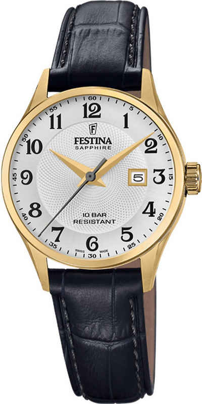 Festina Quarzuhr Festina Swiss Made F20011/5 Damenarmbanduhr