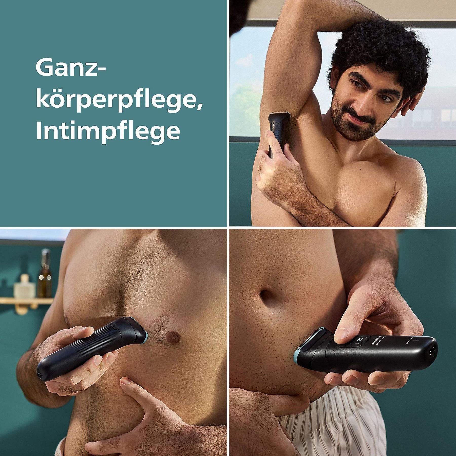 Philips Körperrasierer Body Groomer 5000 Intim Körper Body Nass & Trocken, bis zu 100 Minuten Akkulaufzeit – Bild 4 von 5