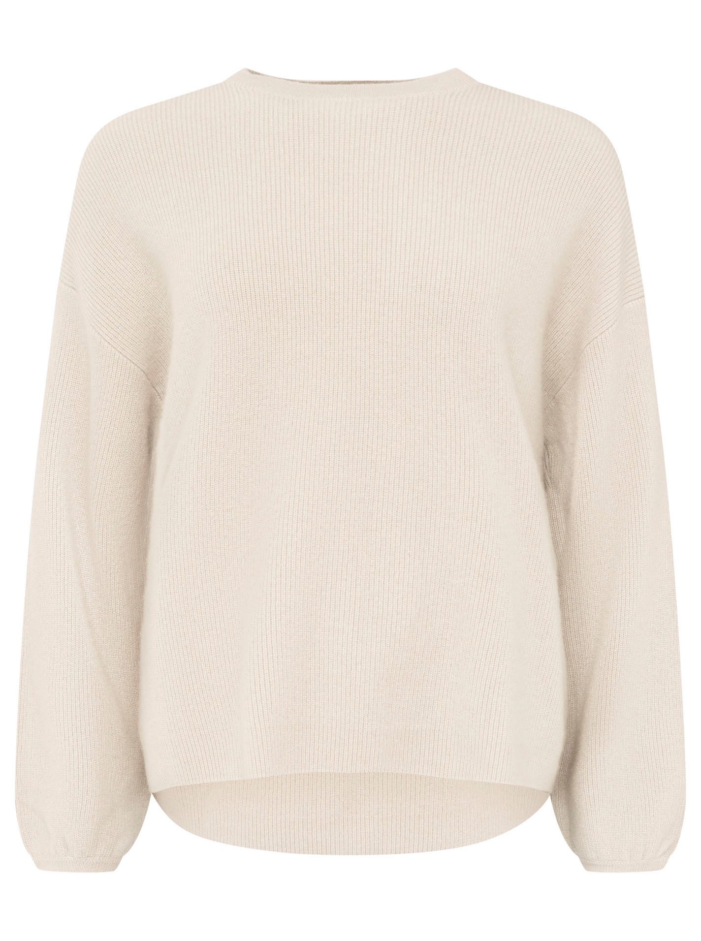 Zwillingsherz Rundhalspullover 100% Cashmere Boxy Rippe