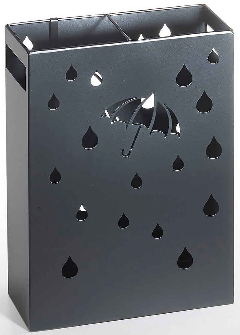 Kobolo Schirmständer Regenschirmständer UMBRELLA aus Metall schwarz