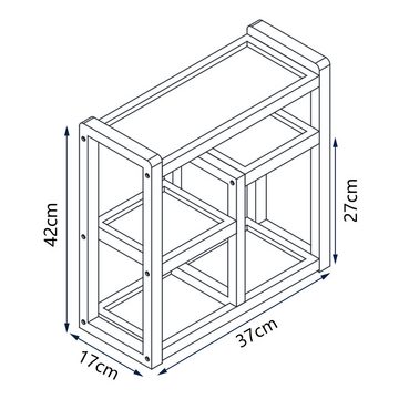 en.casa Badregal, »Höör« mit 5 Ablagen 42 x 37 x 17 cm Bambus