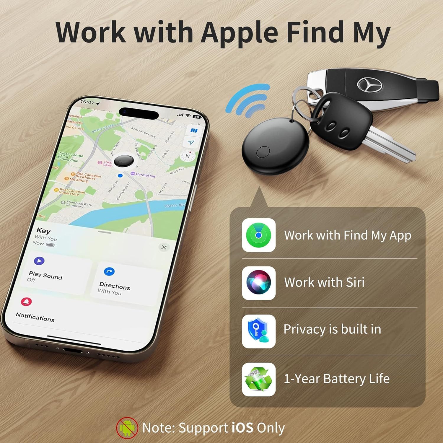 ibettertec GPS-Tracker für Android & iOS-4 St AirTag SmartTag schlüsselfinder Bluetooth-Tracker (Tracker Tags Key Finder Smarttag schlüsselfinder Luggage, Suitcase)