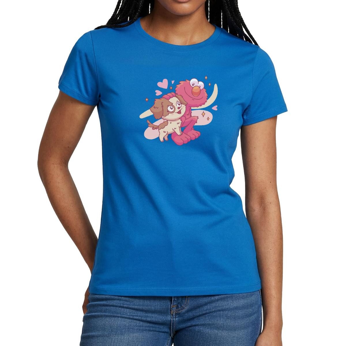 Spreadshirt T-Shirt Sesamstraße Tango Und Elmo Zusammen Frauen T-Shirt (1-tlg)