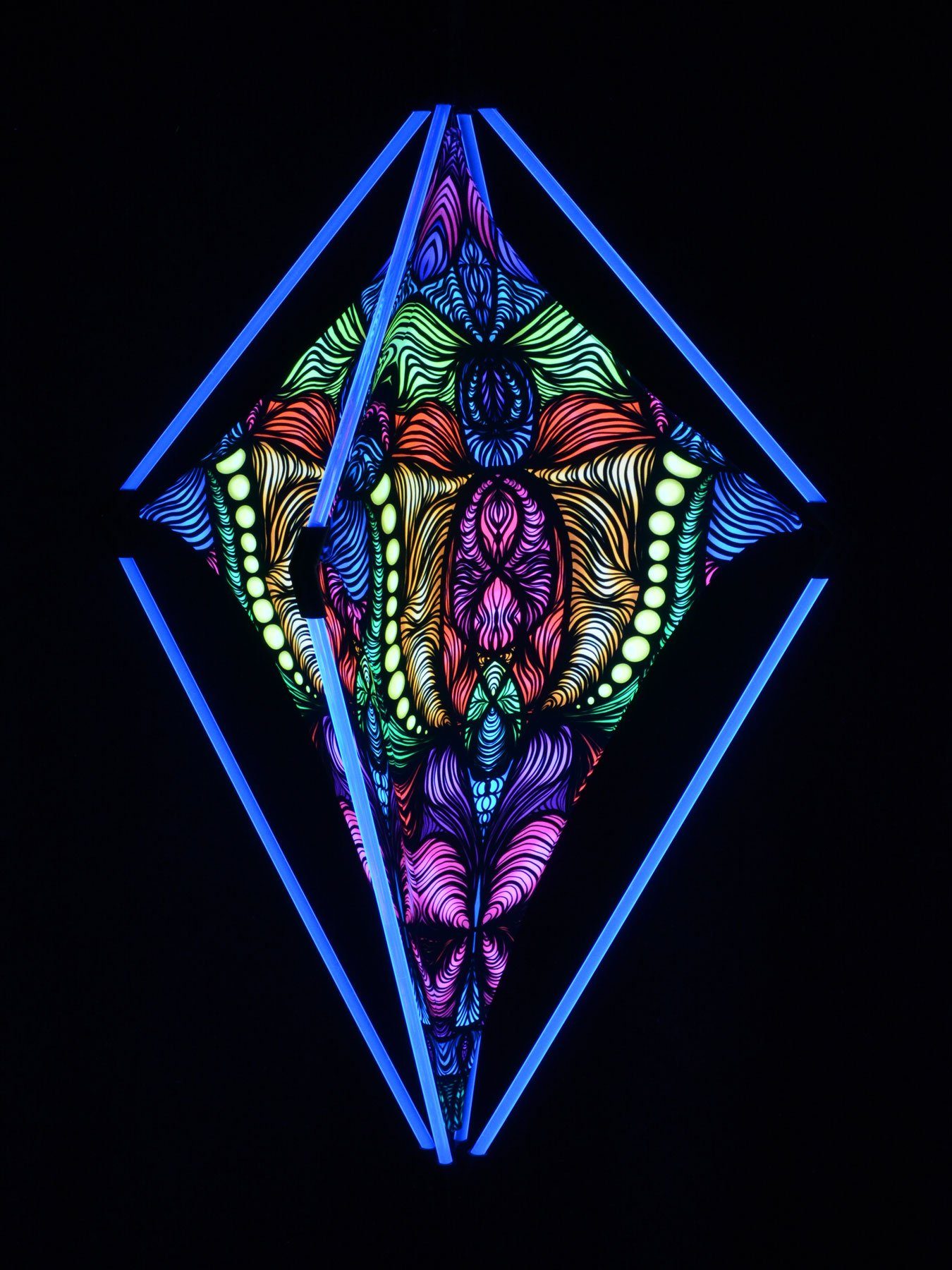 UV-aktiv, leuchtet Dekoobjekt Wanddekoobjekt Field Neon Schwarzlicht Schwarzlicht snap-2gether Blue", PSYWORK "Magnetic unter Blau