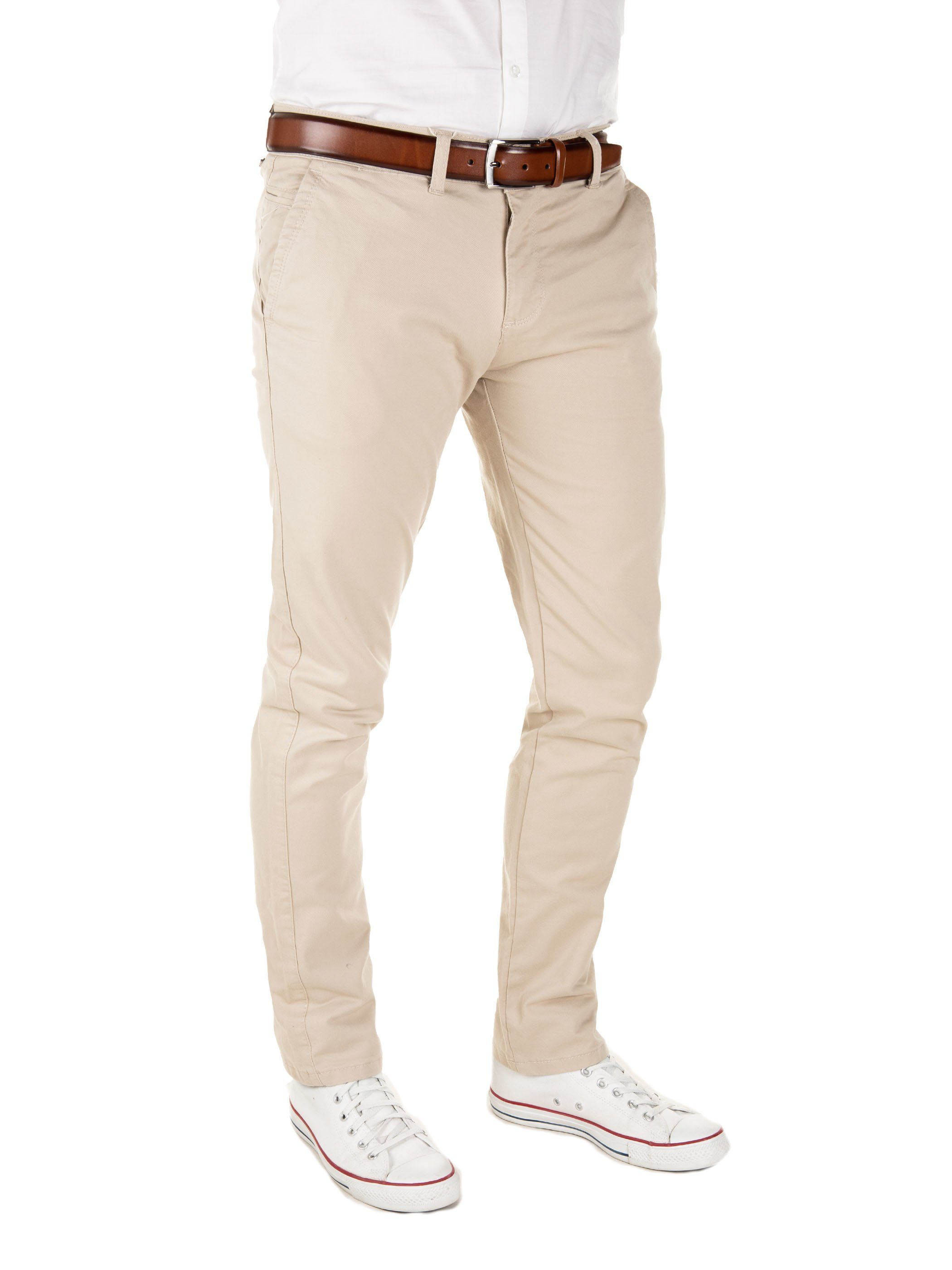 Yazubi Chinohose Modische Chino Hose Dustin von YAZUBI mit Gürtel bequeme Chinohose mit Gürtel