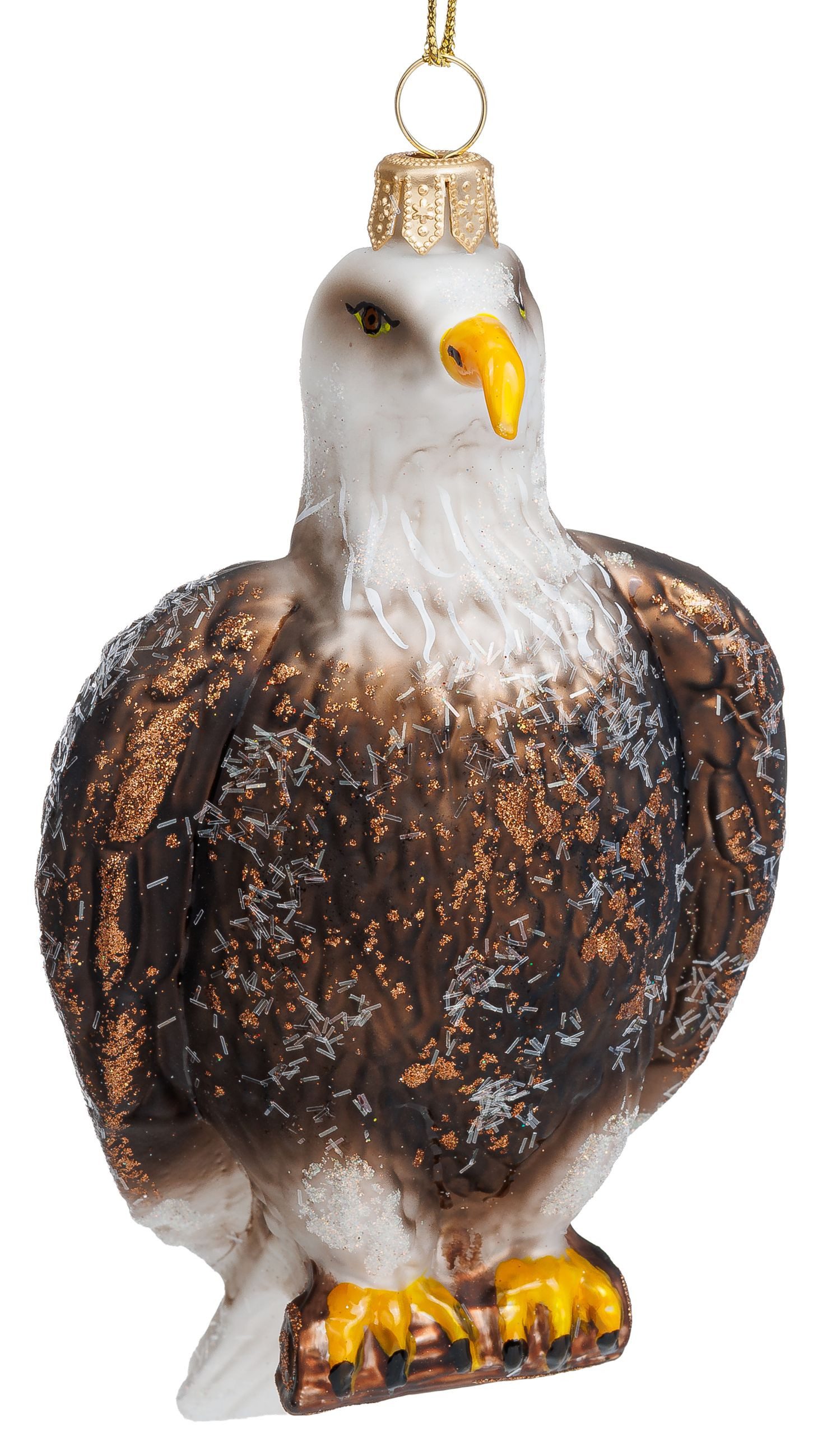 SIKORA Weihnachtsbaumkugel Adler Besondere Weihnachtskugel Glas Figur Anhänger - BS7019, Christbaumschmuck - Traditionell, authentisch & außergewöhnlich