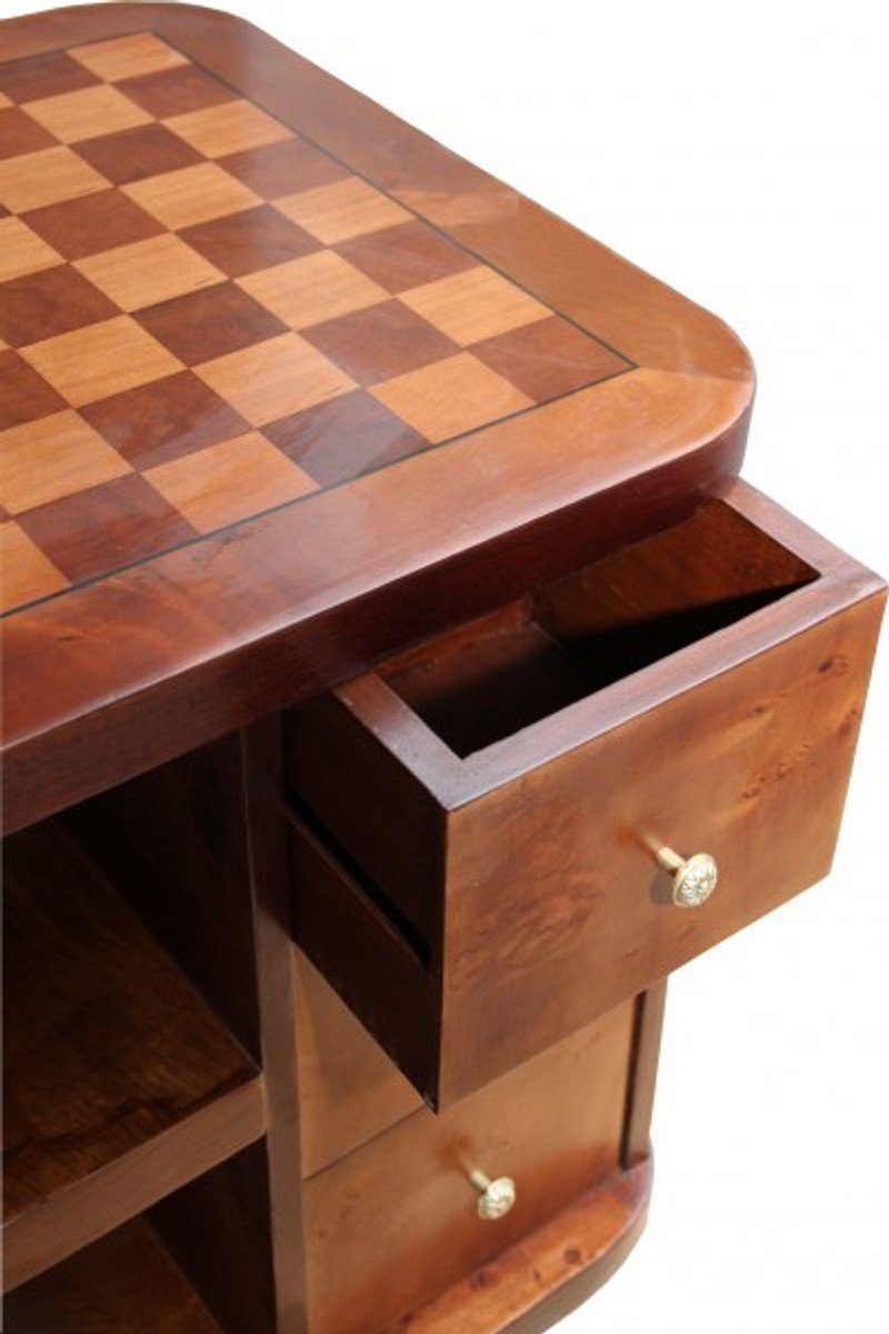 50 Spieltisch / Casa - Deco Mahagoni Antik Stil Padrino x 50 Art H Dame Mod2 cm 55 Barock Gamingtisch x B Schach Möbel L