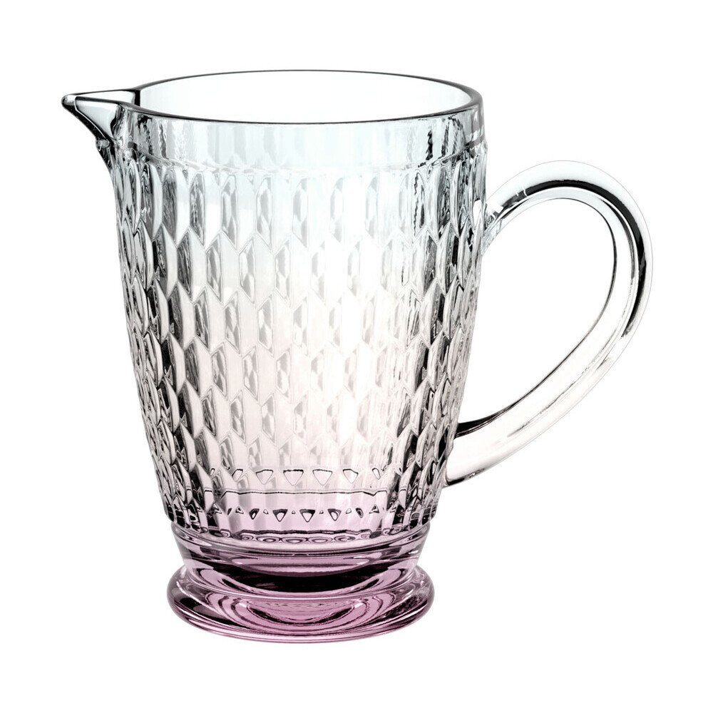 Villeroy & Boch Wasserkrug Glaskrug 1,0 l Boston Pearl, (Geschirrset, 1-tlg., 2x Speiseteller 26 cm, Teller tief 21,5 cm), Made in Germany, mehrfarbig, Kritsallglas