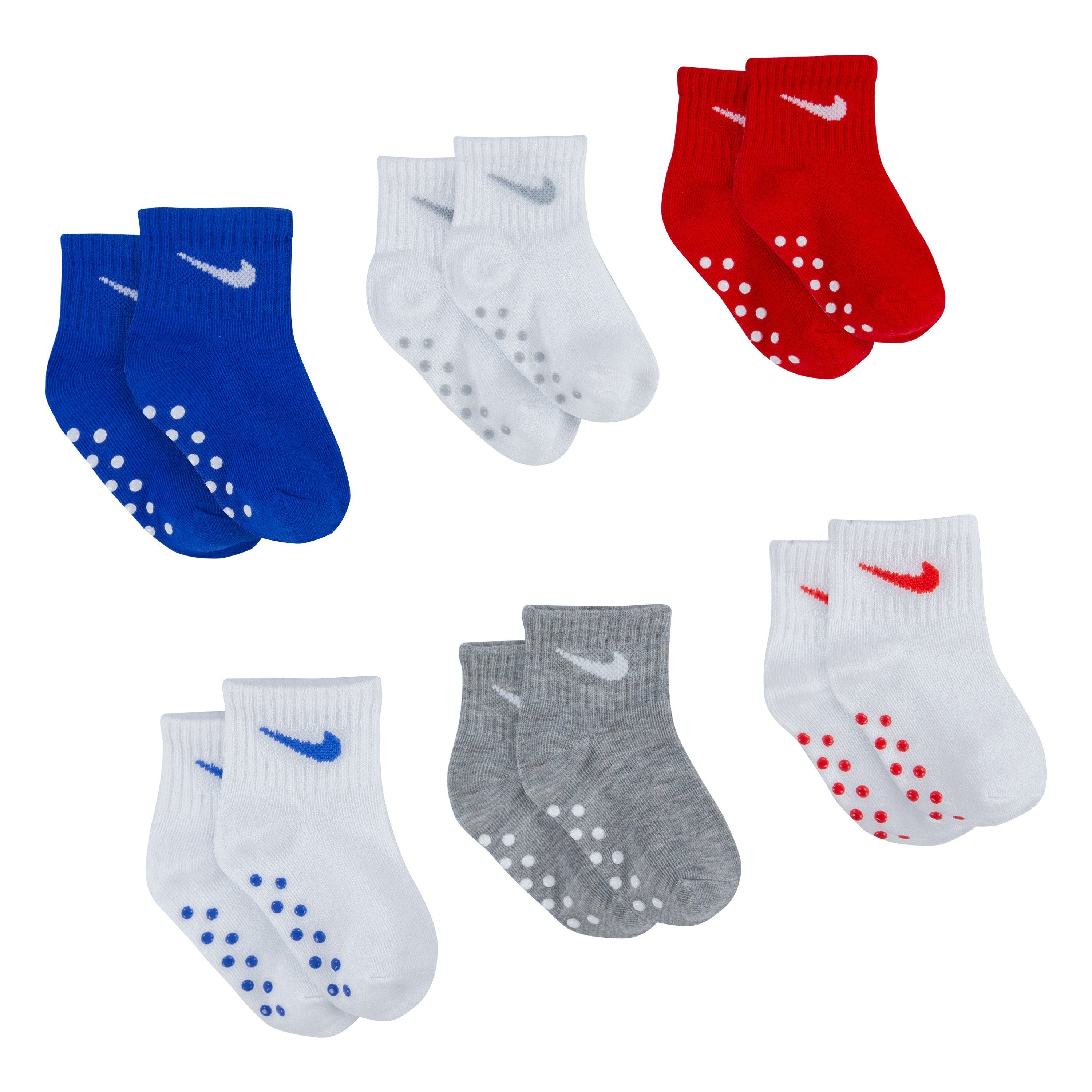 Nike Sportswear ABS-Socken POP COLOR GRIPPER INFANT/TODDLER AN (Set, 6-Paar) für Babys, rutschfest, mit elastischem Bund