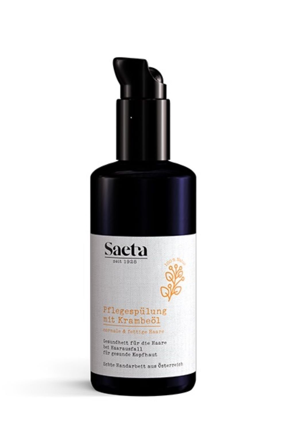 Saeta Haarkosmetik Haarspülung Pflegespülung mit Krambeöl Normale und fettige Haare 200 ml, 1 Flasche, bei Haarausfall und Haarbruch
