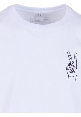 MisterTee T-Shirt MisterTee Herren Peace Sign Tee EMB (1-tlg)