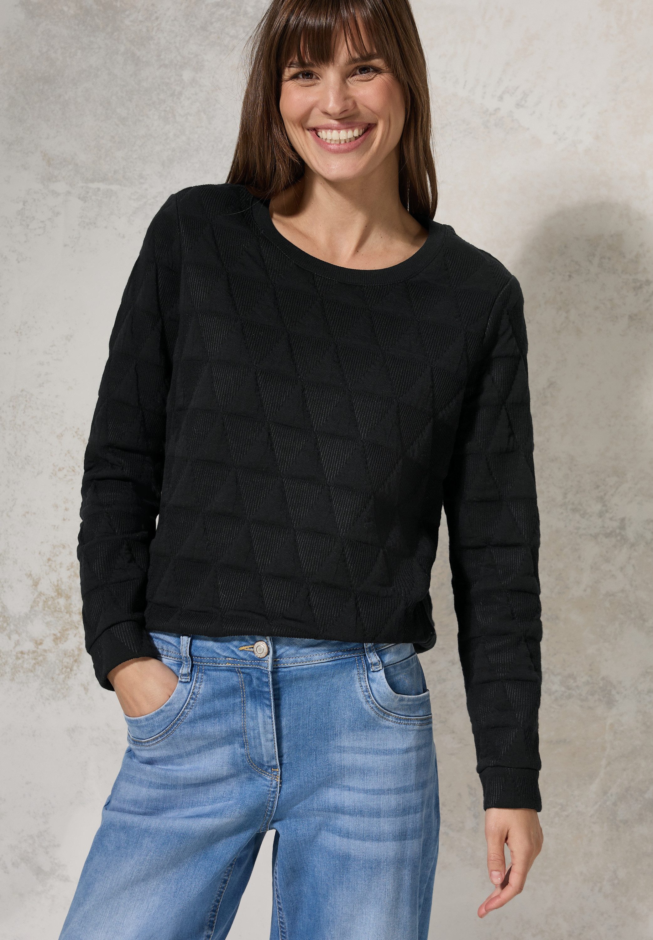 CECIL Langarmshirt mit Rundhalsausschnitt