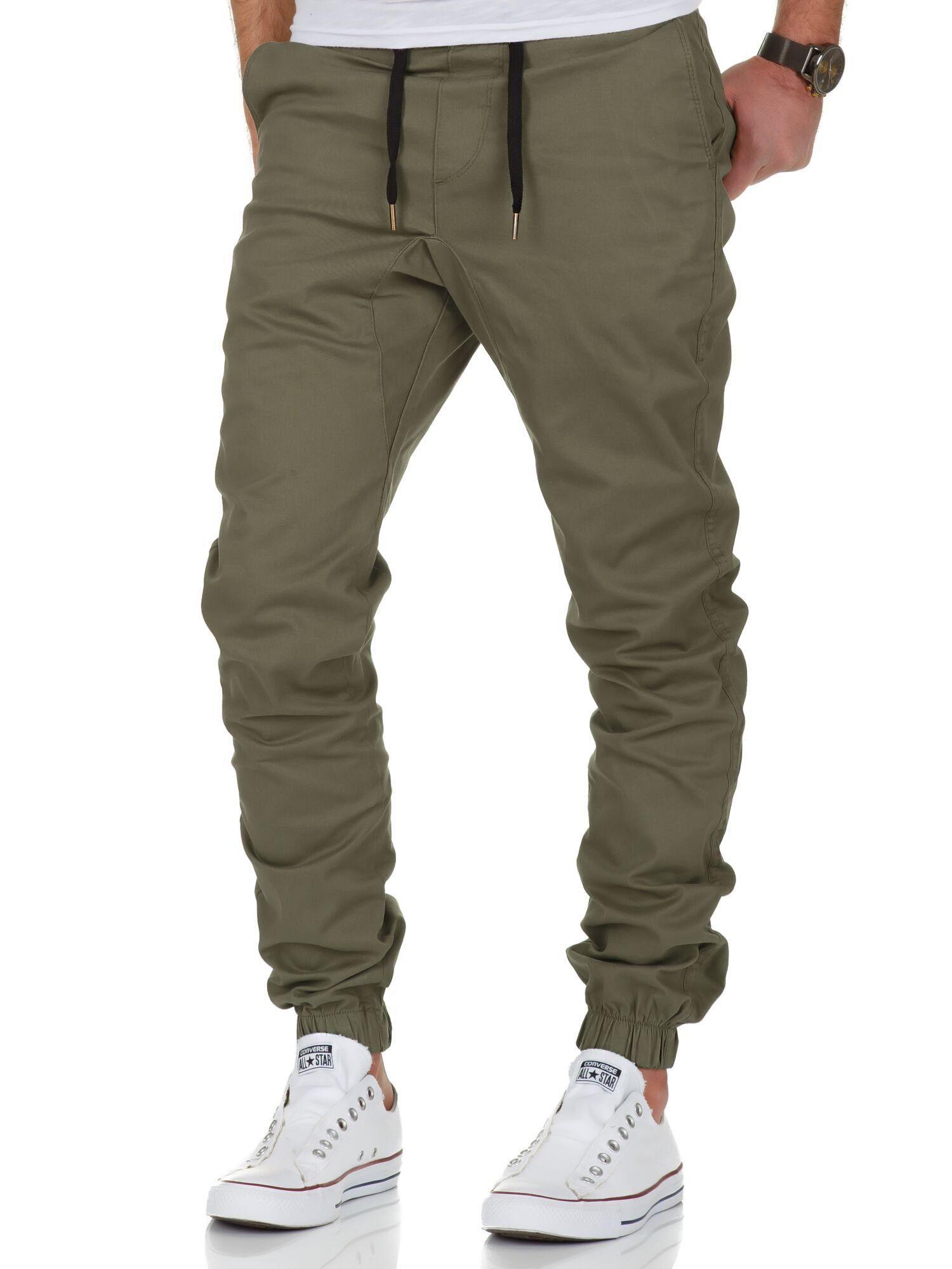 Amaci&Sons Chinohose NEW JERSEY Basic Jogger-Chino Herren Stretch Jogger Basic Chino Джинси Hose Cargo